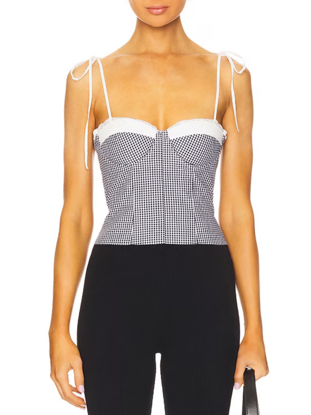 NWT Revolve More To Come - Roslyn Top in Black & White Size XS